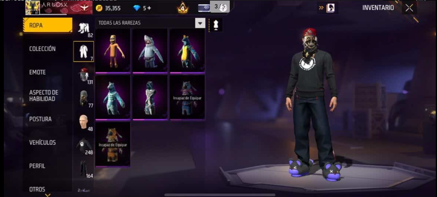 🔥 Cuenta de Free Fire NA Nivel 61 – 284 Topes | 2 Armas Evo | 31 Emotes ¡Y Más! 🚀