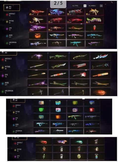 Nivel 75  Colección MAXIMA 4 Evo Max ⚡ Mejor vestido disponible ⚡ Muchos gestos y aspectos de armas ⚡ Servidor BD ⚡ Cuenta de Google ⚡ (BARISAL TOP 1)